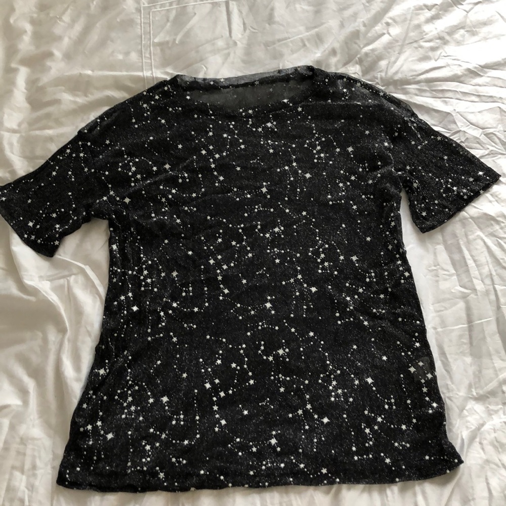 Sheer galaxy T-shirt